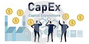 CAPEX Capital expenditure company investment money vector photo