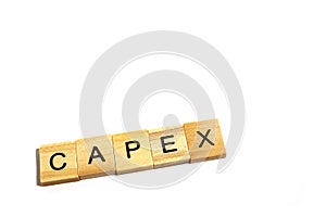 CAPEX letter block - business concept.