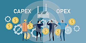 capex opex capital expenditure operation expenses gear coin finace operation by businessman