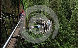 Vancouver, Canada: Tourism - Cliffwalk in Capilano Suspension Bridge Park