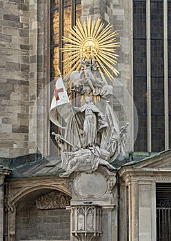 The Capistran Chancel, ajacent to the catecomb entrance of Saint Stephen`s Cathedral, Vienna, Austria photo