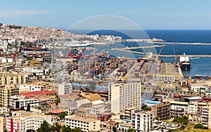The capital Algiers, a view of the ship docks, Africa