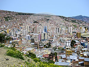 Capital of Bolivia - La Paz - View on the suburbs