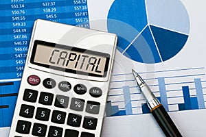 Capital on calculator