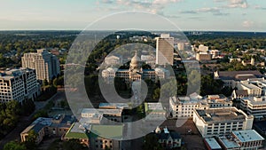 Capital City Jackson Mississippi and it`s Capital Building an Aerial View