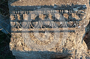 Capital Fragment Of Ancient Byllis, Albania photo