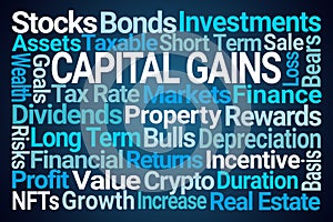 Capital Gains Word Cloud photo