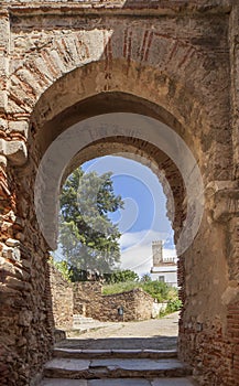 Capital Gate of Badajoz walled citadel, Extremadura, Spain photo