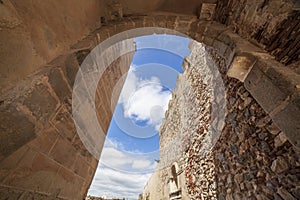 Capital Gate at Badajoz Alcazaba of Almohade Era, Extremadura, Spain photo