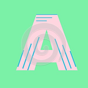 Capital Letter A In Pastel Colours