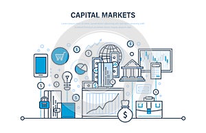 Capital markets, trading, online banking, e-commerce, investment growth, marketing, finance.