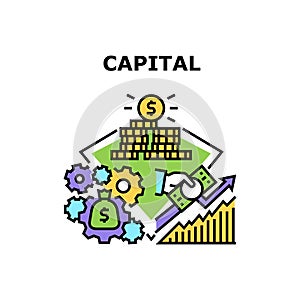 Capital Money Vector Concept Color Illustration