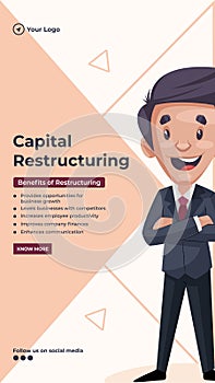 Capital restructuring portrait template design