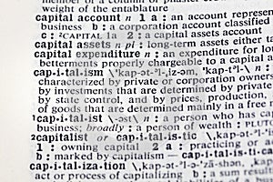 Capitalism capital account assets definition private ownership photo