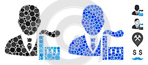 Capitalist Oligarch Mosaic Icon of Circle Dots photo