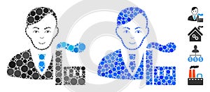 Capitalist Oligarch Mosaic Icon of Round Dots photo