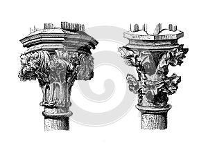 Capitals from Cologne Cathedral | Antique Architectural Illustrations