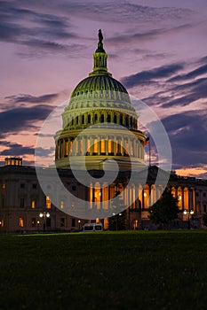 Capitol building. Capitol hill, Washington DC. Majestic Congress is a landmark. Central Capitol houses government