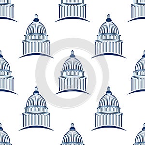 Capitol building seamless pattern background
