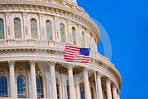 Capitol building Washington DC american flag USA