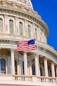 Capitol building Washington DC american flag USA