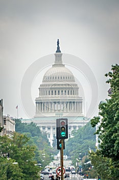 Capitol building in washington DC in spring