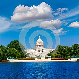 Capitol building Washington DC sunlight USA