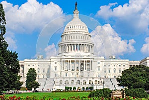 The capitol clean minimal photograph no people in the afternoon. no people outside. american government democracy 2020