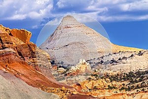 Capitol Dome Sandstone Mountain Capitol Reef National Park Utah