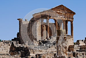 Roman Capitol, Dougga, Tunisia photo