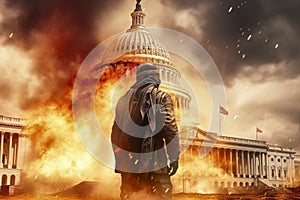 Capitol in Flames: Revolution Symbol