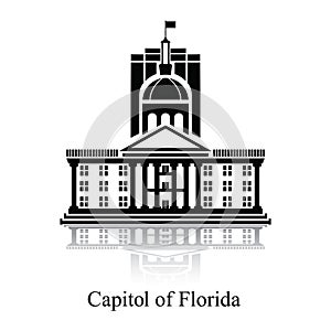 Capitol of florida. Vector illustration decorative design