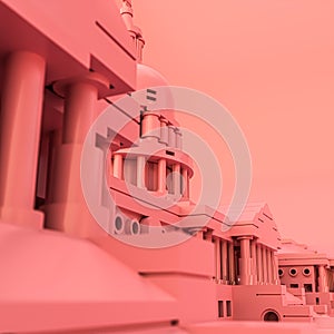 capitol hill isolated on pink