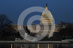 Capitol Hill at night photo