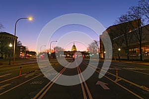 Capitol Hill panorama at dawn, Washington DC,