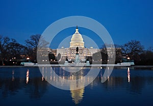 The Capitol at night