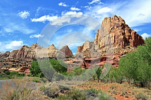 Capitol Reef National Park, Utah, Capitol Dome from Eastern Side of the Waterpocket Fold, Southwest, USA