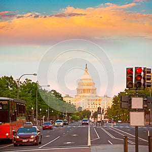 Capitol sunset congress Washington DC