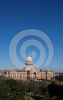 Capitol of texas under a blue sky