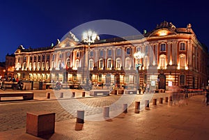 The Capitol in Toulouse during the night photo