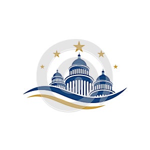 Capitol vector icon illustration