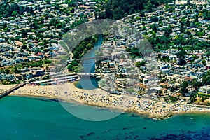 Capitola Beach in California Aerial View