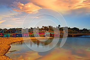 Capitola beach magical sunset