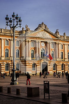 Capitole square and city hall. Toulouse. France