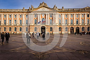 Capitole square and city hall. Toulouse. France