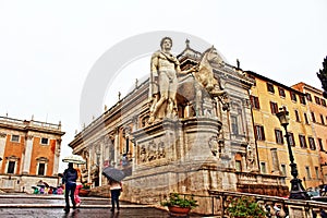Capitoline hill entrance Rome Italy