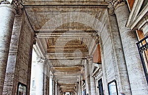 Capitoline Museums colonnade Rome Italy photo