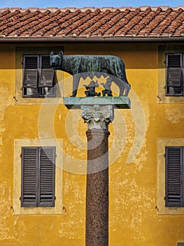 The Capitoline Wolf is a bronze sculpture