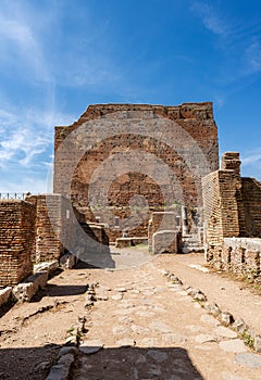 Capitolium - Roman temple in Ostia Antica - Rome Italy