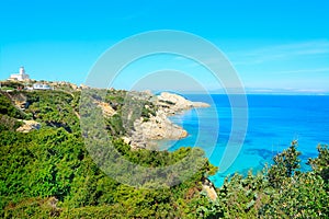 Capo Testa coastline on a clear summer day